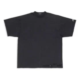 3B Sports Icon Opravené tričko v nadměrné velikosti „Washed Black“ 704056TMVA59034