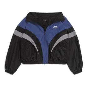 3B Sports Icon – tepláková bunda s odhalenými rameny „Black Blue“ 790756TMO101000