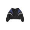 3B Sports Icon – tepláková bunda s odhalenými rameny „Black Blue“ 790756TMO101000