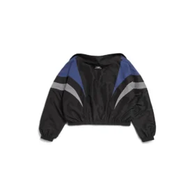 3B Sports Icon – tepláková bunda s odhalenými rameny „Black Blue“ 790756TMO101000