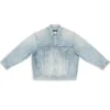 3B Sports Vintage Denim bundy, volný střih „Light Blue“ 704299TJW798469
