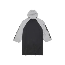 3B Tričko s kapucí a raglánovými rukávy s potiskem, oversized „Black“ 790403TQVT51083