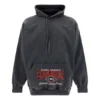 B Authentic Vintage Jersey Oversized Mikiny s kapucí „Washed Black“ 697879TMVB11000