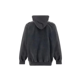 B Authentic Vintage Jersey Oversized Mikiny s kapucí „Washed Black“ 697879TMVB11000