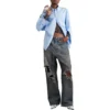 Baggy džíny s našitými kapsami „Blue“ 751111TDW143359