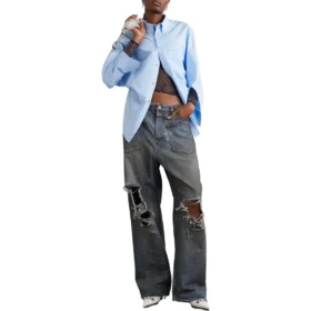 Baggy džíny s našitými kapsami „Blue“ 751111TDW143359