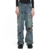Baggy kalhoty se silně opotřebovaným vzhledem „Light Blue“ 745248TNW014012
