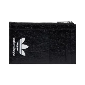 Balenciaga x adidas Dlouhý držák na mince a karty „Black“ 721896210M61091