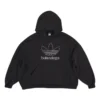 Balenciaga x adidas Oversized mikina s kapucí a logem „Black White“ 712396TNVA91070