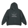 Balenciaga x adidas Oversized mikina s kapucí a logem „Green White“ 712396TNVA93775