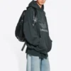 Balenciaga x adidas Oversized mikina s kapucí a logem „Green White“ 712396TNVA93775