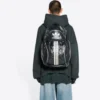 Balenciaga x adidas Oversized mikina s kapucí a logem „Green White“ 712396TNVA93775