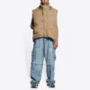 Balenciaga x Gucci The Hacker Project Hacker Cocoon Puffer Gilet vesta „Beige“ 681884TLO539585