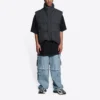Balenciaga x Gucci The Hacker Project Hacker Cocoon Puffer Gilet vesta „Black“ 681884TLO531269