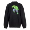 Balenciaga x Marvel – bavlněná mikina s kulatým výstřihem a potiskem Hulka „Black“ 671125TLV581000