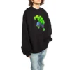 Balenciaga x Marvel – bavlněná mikina s kulatým výstřihem a potiskem Hulka „Black“ 671125TLV581000