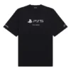 Balenciaga x PlayStation – unisexové tričko s krátkým rukávem a potiskem s geometrickým vzorem písmen abecedy pro PS5, černé 651795TKVF31070
