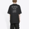 Balenciaga x PlayStation – unisexové tričko s krátkým rukávem a potiskem s geometrickým vzorem písmen abecedy pro PS5, černé 651795TKVF31070