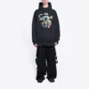 Balenciaga x THE SIMPSONS Bavlněná mikina s kapucí, volný střih „Black“ 674986TLVG81000