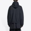 Balenciaga x THE SIMPSONS Bavlněná mikina s kapucí, volný střih „Black“ 674986TLVG81000