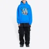 Balenciaga x THE SIMPSONS Bavlněná mikina s kapucí, volný střih „Blue“ 674986TLVG84210