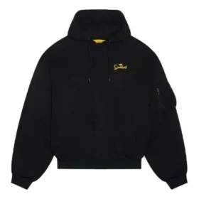 Balenciaga x The Simpsons vycpaná bomberová mikina s kapucí „Black“ 657115TLVG71000