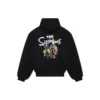 Balenciaga x The Simpsons vycpaná bomberová mikina s kapucí „Black“ 657115TLVG71000