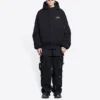 Balenciaga x The Simpsons vycpaná bomberová mikina s kapucí „Black“ 657115TLVG71000