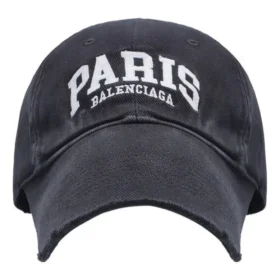 Baseballová čepice s logem Paris „Washed Black White“ 680748-410B2