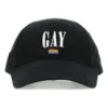 Baseballová čepice z bavlněného kepru s vyšívaným logem Pride „Black“ 670811410B21000