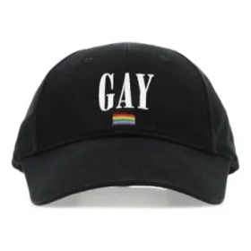 Baseballová čepice z bavlněného kepru s vyšívaným logem Pride „Black“ 670811410B21000