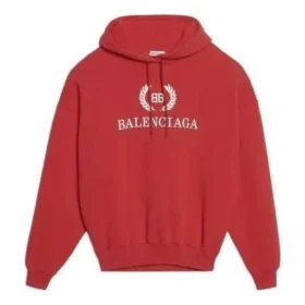 Bavlněná mikina s kapucí a velkým logem BB „Red“ 547765TCV316400