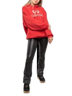 Bavlněná mikina s kapucí a velkým logem BB „Red“ 547765TCV316400