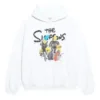 Bavlněná mikina s kapucí Balenciaga x THE SIMPSONS, volný střih „White“ 675003TLVG89016