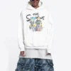 Bavlněná mikina s kapucí Balenciaga x THE SIMPSONS, volný střih „White“ 675003TLVG89016