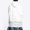 Bavlněná mikina s kapucí Balenciaga x THE SIMPSONS, volný střih „White“ 675003TLVG89016