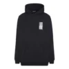 Bavlněná mikina s kapucí Barcode „Black“ 651799TKVE61070