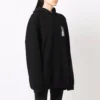 Bavlněná mikina s kapucí Barcode „Black“ 651799TKVE61070
