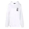 Bavlněná mikina s kapucí Barcode „White“ 651799TKVE69040