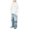Bavlněná mikina s kapucí BB Corp „White“ 713677TOVP19081