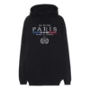 Bavlněná mikina s kapucí BB Paris Flag „Black“ 570811TGV681000