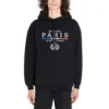 Bavlněná mikina s kapucí BB Paris Flag „Black“ 570811TGV681000