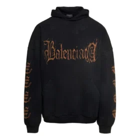 Bavlněná mikina s kapucí Heavy Metal „Washed Black“ 739024-TOVD8-1055