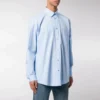 Bavlněná popelínová košile s logem na zádech „Light Blue“ 508465TWB044850