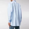 Bavlněná popelínová košile s logem na zádech „Light Blue“ 508465TWB044850