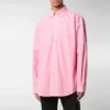 Bavlněná popelínová košile s logem na zádech „Pink“ 556878TEM095630