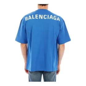 Bavlněné tričko s logem na zádech „Blue“ 570805THV808077