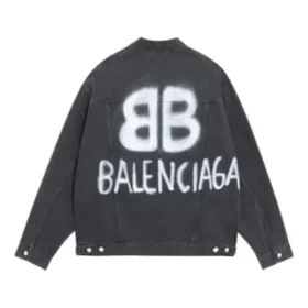 BB Denim bundy se sprejovým efektem, střih Large, „Dark Grey White“ 678354TIWA21440
