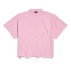 BB Klasické zkrácené tričko Balenciaga Oversized „Pink“ 783399TQVS85708