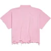 BB Klasické zkrácené tričko Balenciaga Oversized „Pink“ 783399TQVS85708